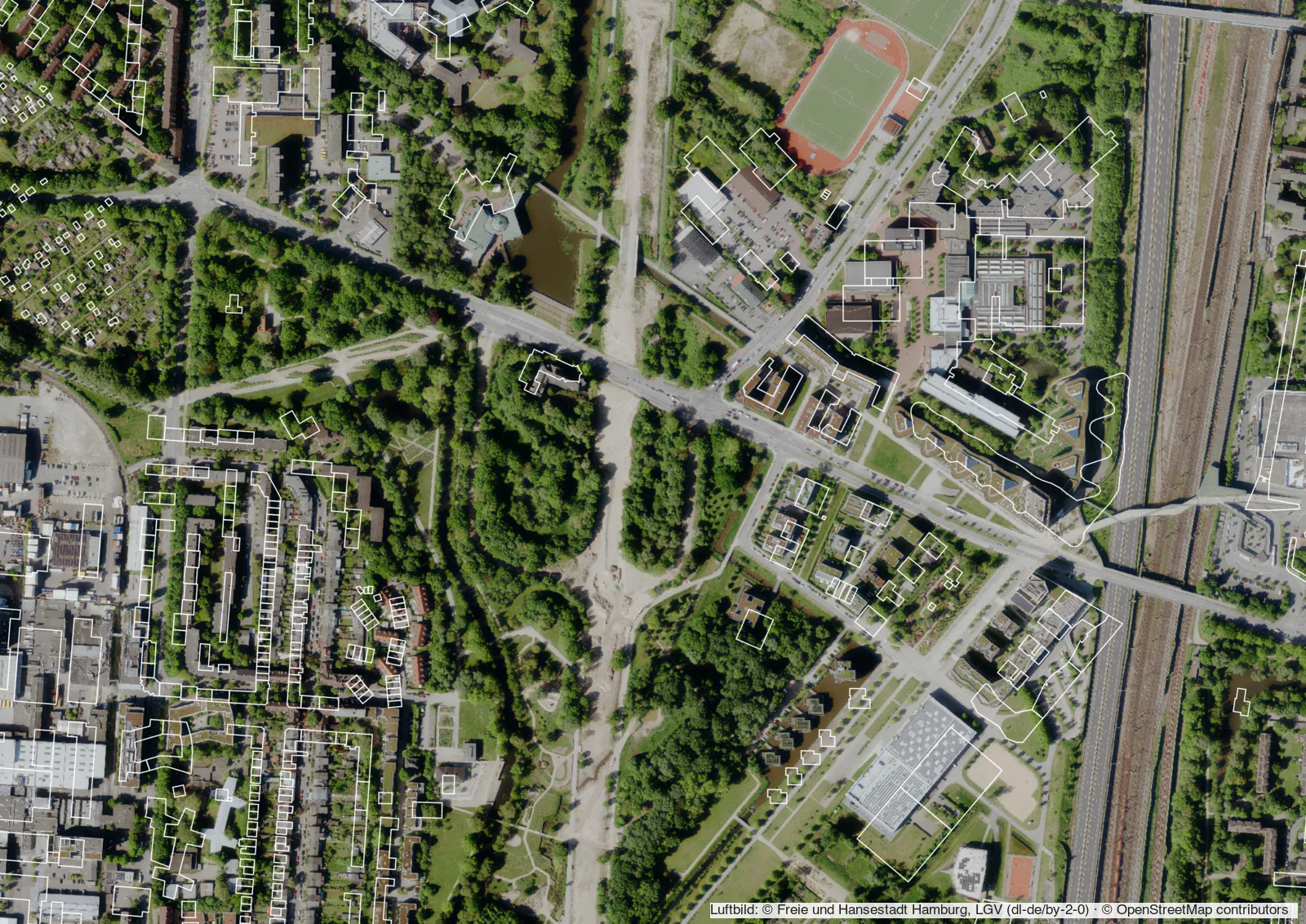 Luftbild-Lageplan – Beispiel, erstellt mit Plantaube