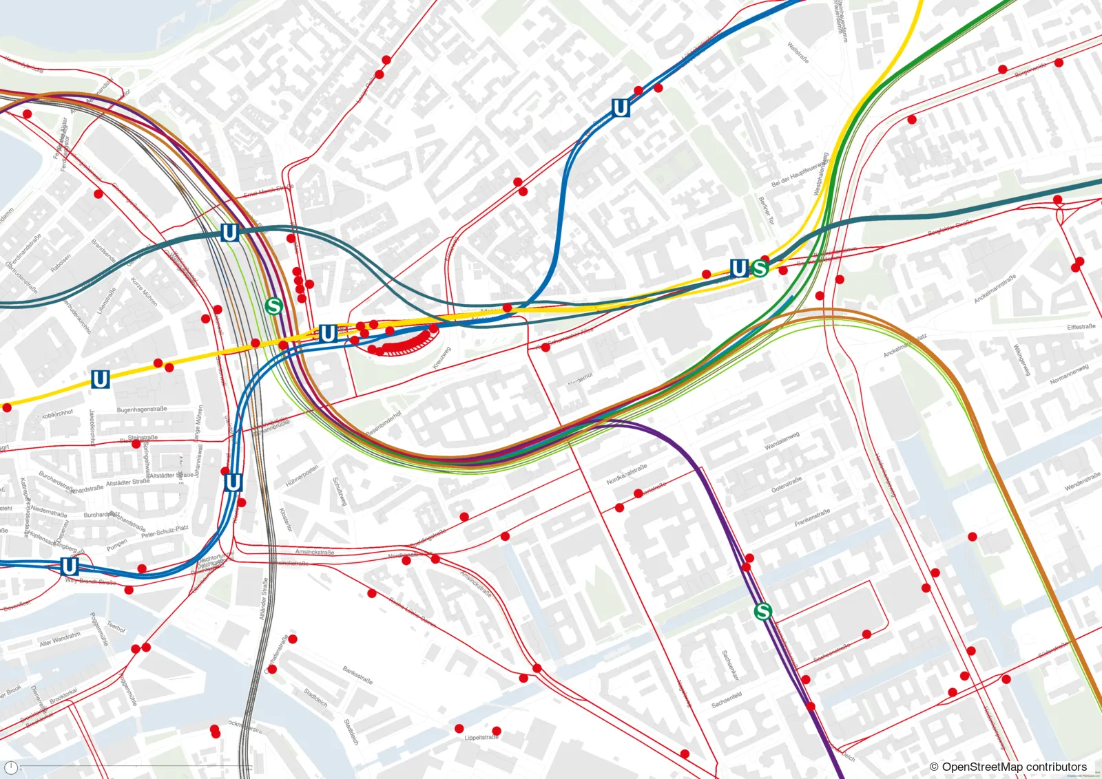 ÖPNV-Plan – Beispiel, erstellt mit Plantaube