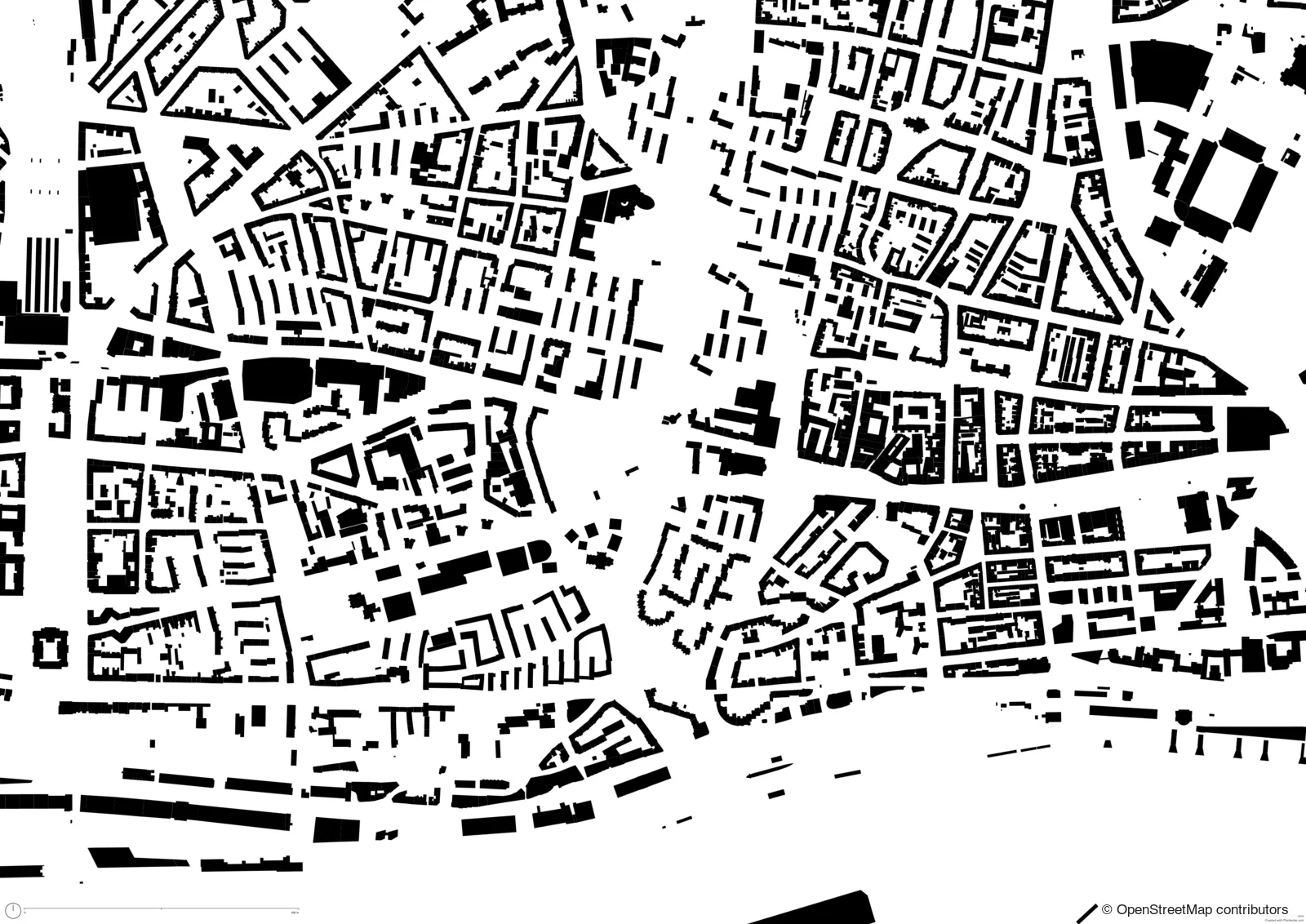 Figure-ground plan – example made with Plantaube